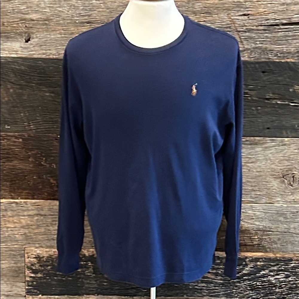 Polo by Ralph Lauren Classic Style Navy Blue Men's Tee Shirt Large - Picture 2 of 8